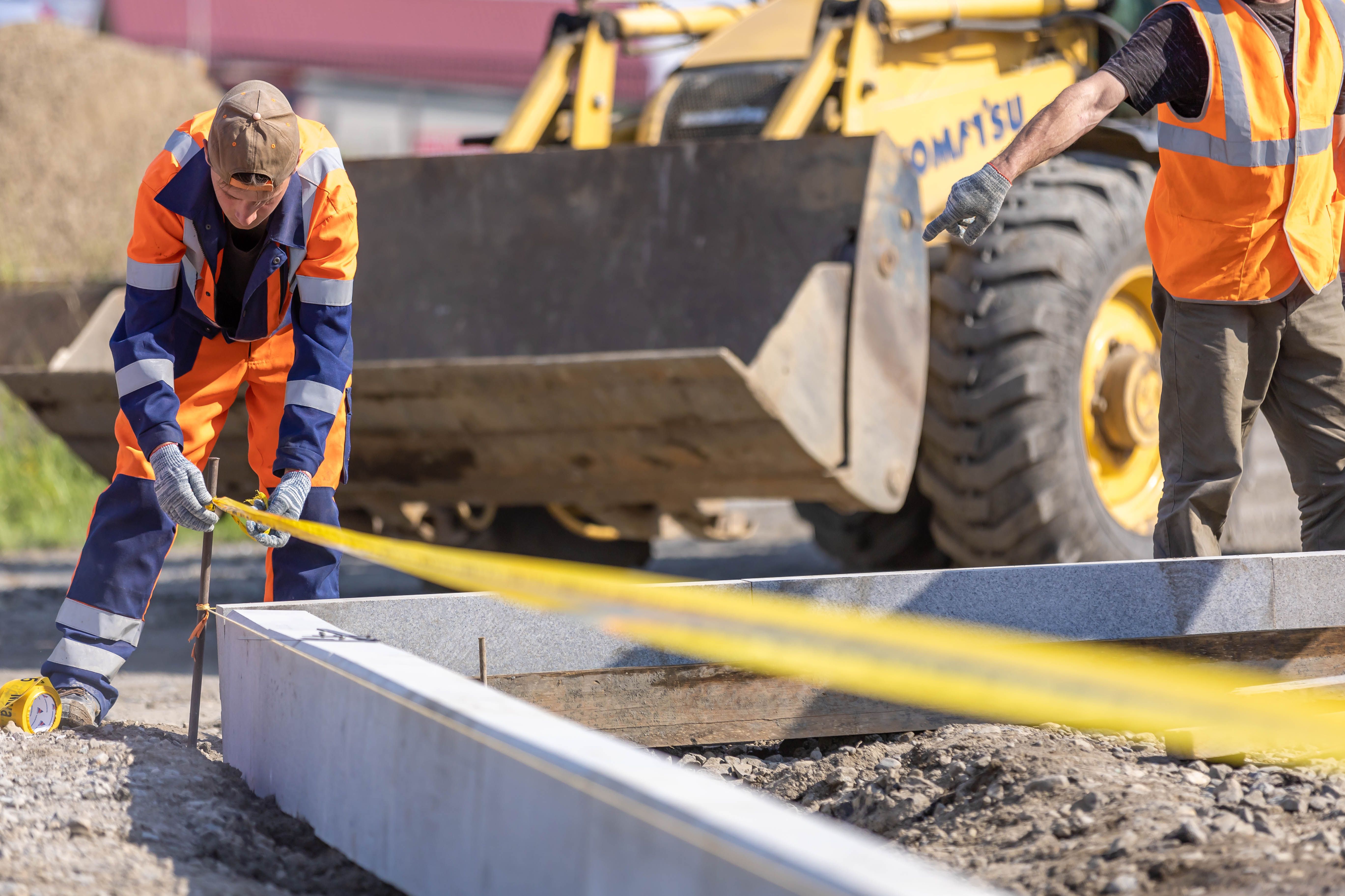 Construction workers on site